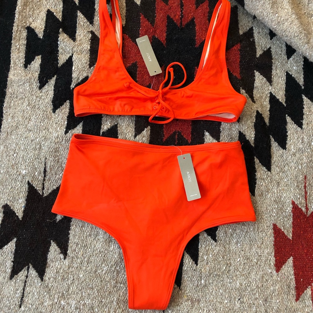 J Crew high waisted bikini set small